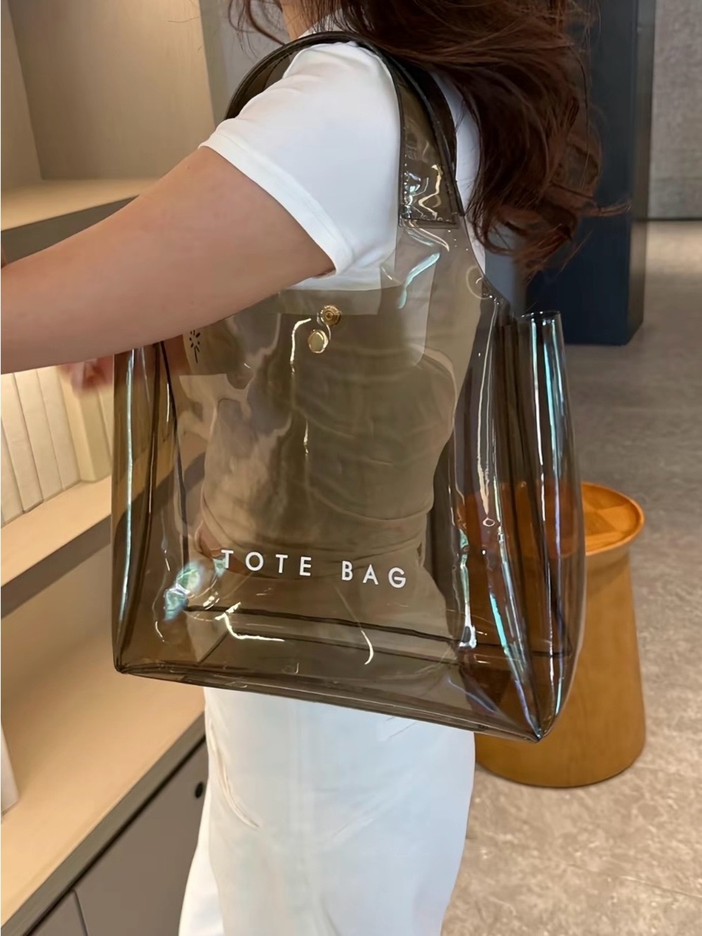 Clear Transparent Jelly Smoky TOTE BAG - Picture 3 of 5